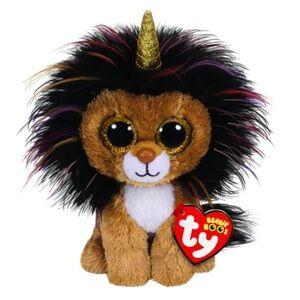 TY Unicorn Cap Boos Ramsey Lion with horn, multicolour, 5.9 in